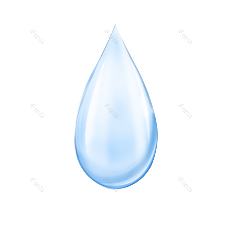 元素图片,蓝色元素,水滴PNG,清凉免抠素材